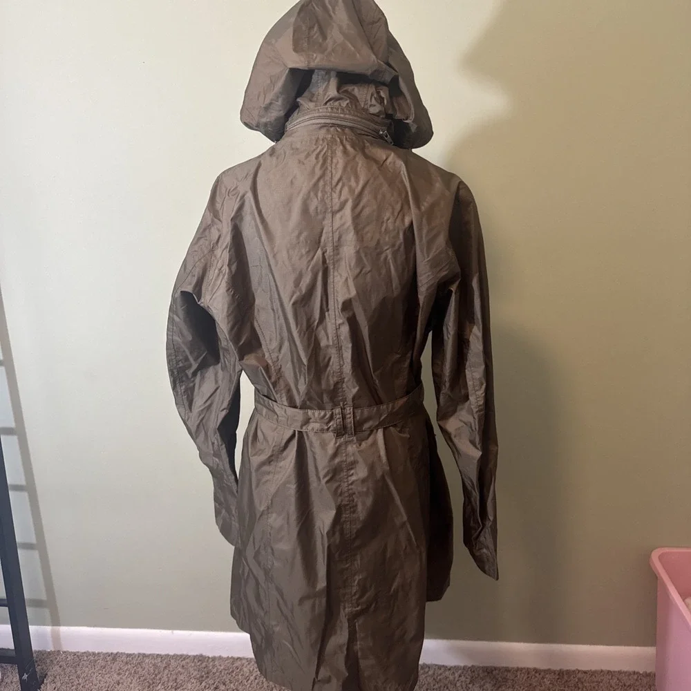 Eddie Bauer Women's Rain Jacket Brown Weather‎ Edge Plus Nylon Size Large NWOT
